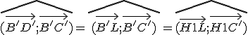 \widehat{(\vec {B'D'};\vec {B'C'})}=\widehat{(\vec {B'L};\vec {B'C'})}=\widehat{(\vec {H1L};\vec {H1C'})}